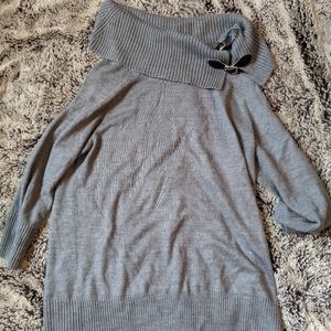Gray cowl neck sweater